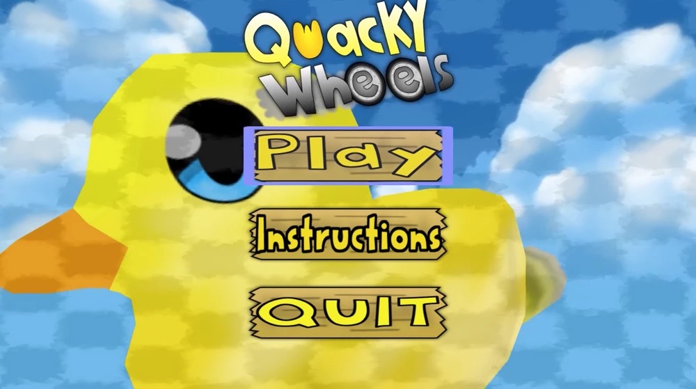 The title screen of the game.